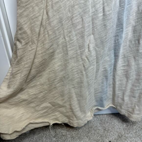 ATM Printed Slub Cotton Jersey Maxi Dress Cream Stripe Size Large - Picture 6 of 8